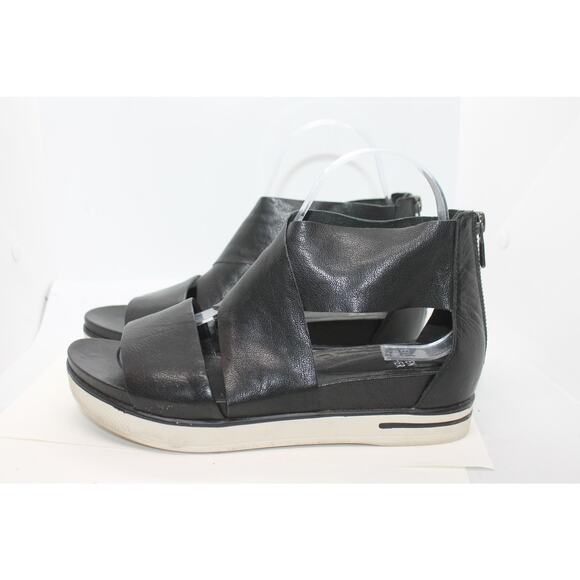 Eileen Fisher Black Sport Tumbled Leather Sneaker Sandal sz 8.5 US - Picture 1 of 5